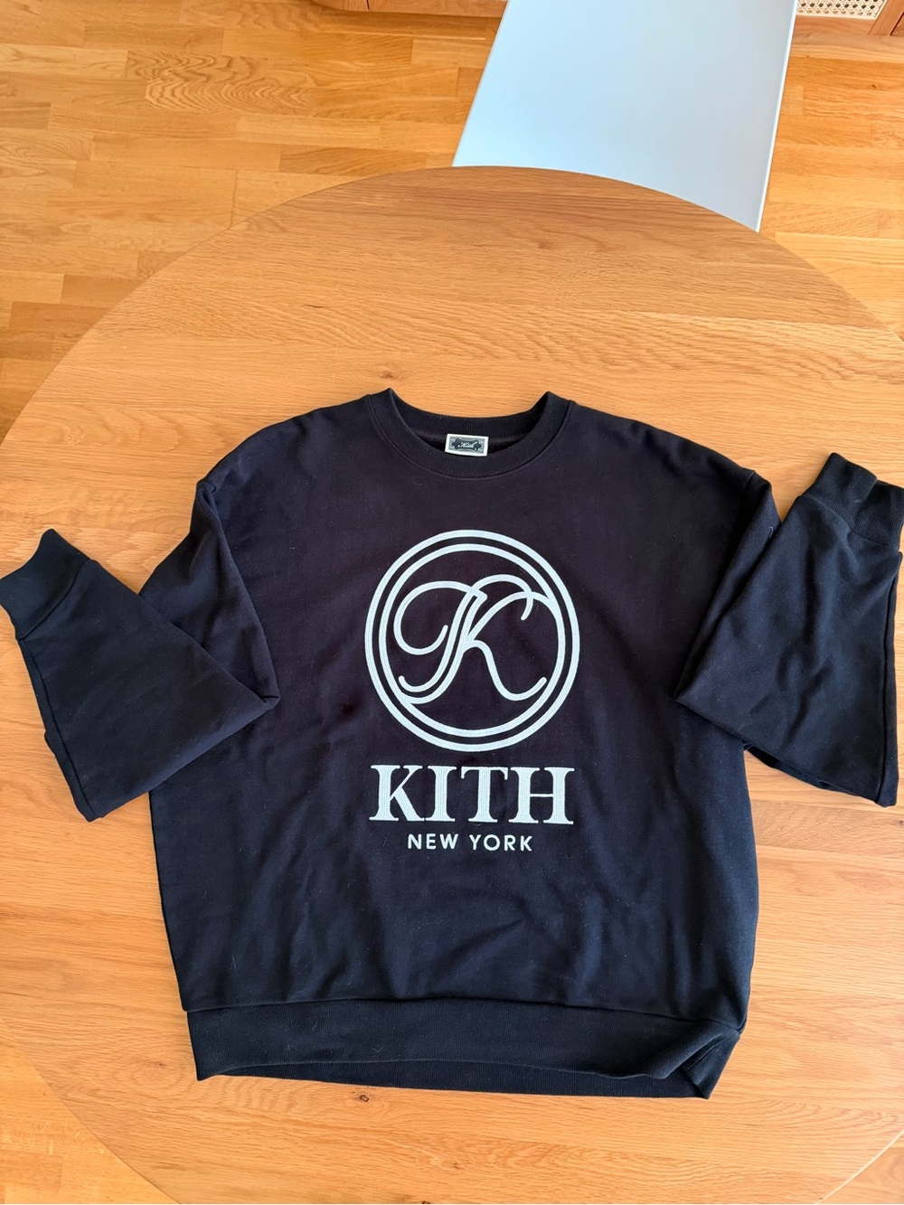 Kith Black Crewneck Sweatshirt with White Logo